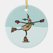 Niedliches Dancing Rentier Keramik Ornament (Vorne)