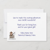 Niedliches Dankeskarte (Rückseite)