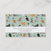 Niedliches Dapper Kätzchen-Katzen-Muster Visitenkarte (Rückseite)