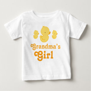 Niedliches das Mädchen-Gelb-Enten-Baby-T-Shirt der Baby T-shirt