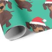 Niedliches Daschund Geschenkpapier (Rolleneckpunkt)