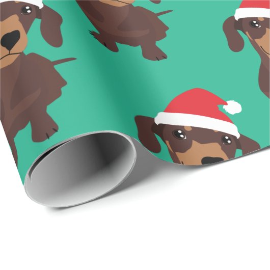 Niedliches Daschund Geschenkpapier (Rolleneckpunkt)