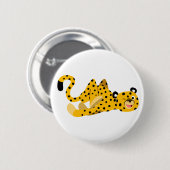 Niedliches Dashing Cartoon Cheetah Button Abzeiche (Vorne & Hinten)