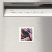 Niedliches Dave Square Magnet (In Situ (Geschirrspüler))
