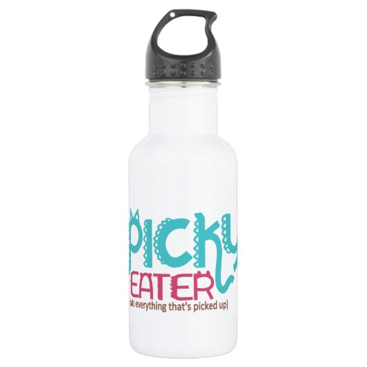 Niedliches Dekor Picky Eater Edelstahlflasche (Vorderseite)