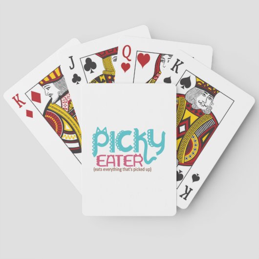Niedliches Dekor Picky Eater Spielkarten (Rückseite)