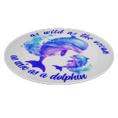 Niedliches Delphinangebot | Schneidebrett (Ecke)