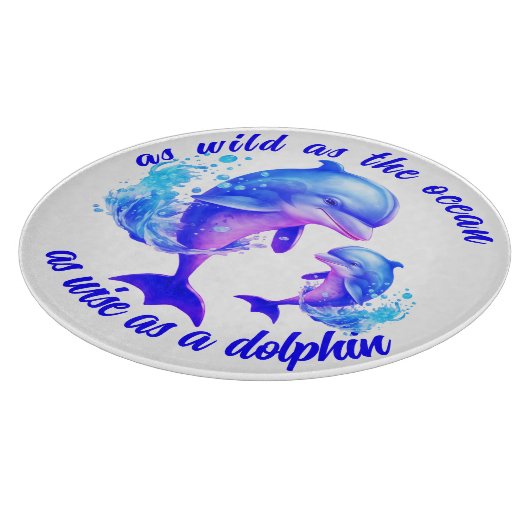 Niedliches Delphinangebot | Schneidebrett (Ecke)