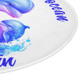 Niedliches Delphinangebot | Schneidebrett (Ecke)