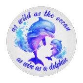 Niedliches Delphinangebot | Schneidebrett (Vorderseite)