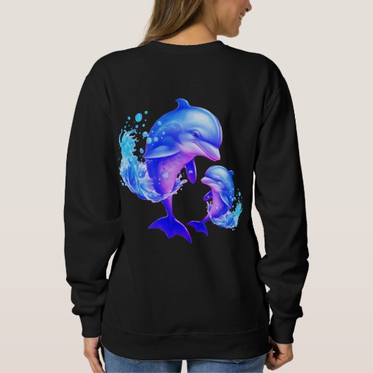 Niedliches Delphinangebot | Sweatshirt (Rückseite)