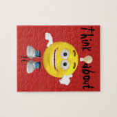 Niedliches Denken Emoji Puzzle (Horizontal)