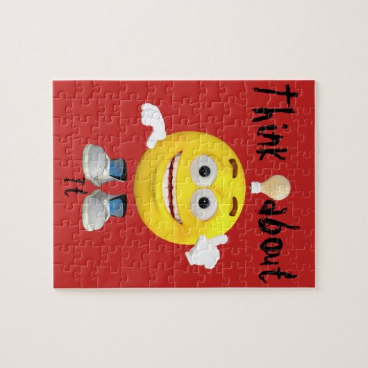 Niedliches Denken Emoji Puzzle (Horizontal)