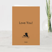 Niedliches Denken Sie an Ihren Cartoon Dankeskarte (Rückseite)