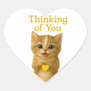 Niedliches Denken Sie an Ihren Kitten Sticker - Fl