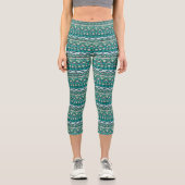 Niedliches Design-Aztekenmuster Capri Leggings (Vorderseite)