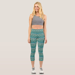 Niedliches Design-Aztekenmuster Capri Leggings