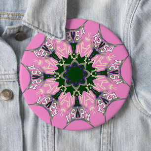 Niedliches Design der blauen und rosa Mode Button