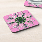 Niedliches Design der blauen und rosa Mode Getränkeuntersetzer (Linke Seite)