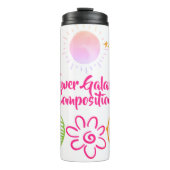 Niedliches Design der Blume Galaxy-Kombination Thermosbecher (Vorderseite)