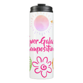 Niedliches Design der Blume Galaxy-Kombination Thermosbecher