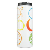 Niedliches Design der Blume Galaxy-Kombination Thermosbecher (Rückseite)