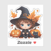 niedliches Design der Kürbiskürbis Aufkleber (Blatt)