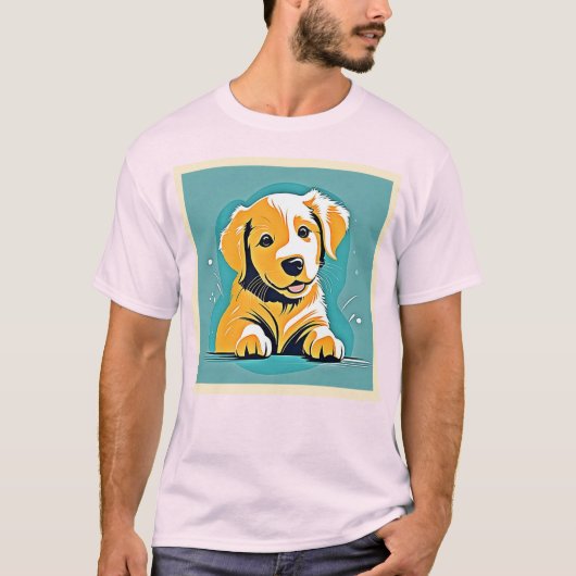 Niedliches Design der Puppy Art T-Shirt (Vorderseite)