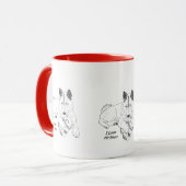 Niedliches Design des Hundeschuhbären Tasse (Vorderseite Links)