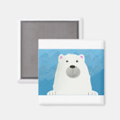 Niedliches Design des Weißpolarbären Magnet (Vorderseite/Rückseite)