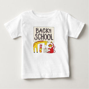 Niedliches Design für die Sicherheit von Schultier Baby T-shirt