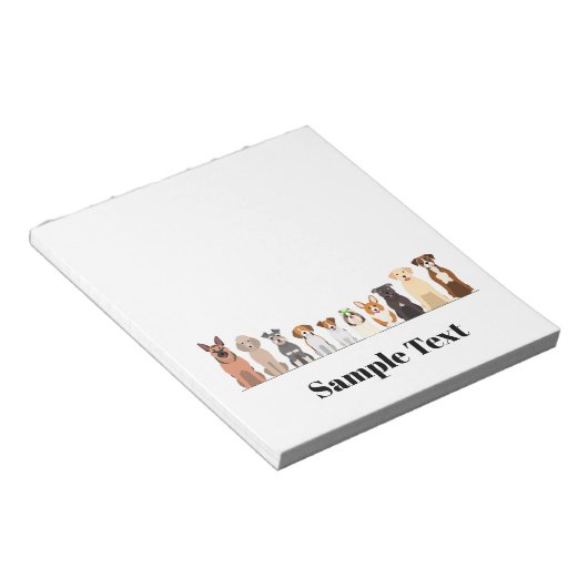 niedliches Design für kleine Hunde Notizblock (angewinkelt)