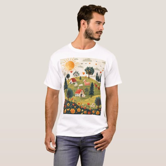 Niedliches Design für Landtiere Männer Frauen T-Shirt (Vorne ganz)