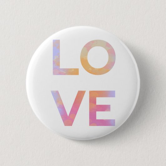 Niedliches Design mit positiver WortLIEBE Button (Vorderseite)