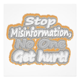 niedliches Design mit "Stopp Misinformation". Jetz Fotodruck