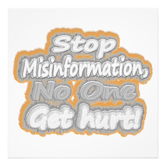 niedliches Design mit "Stopp Misinformation". Jetz Fotodruck (Vorne)