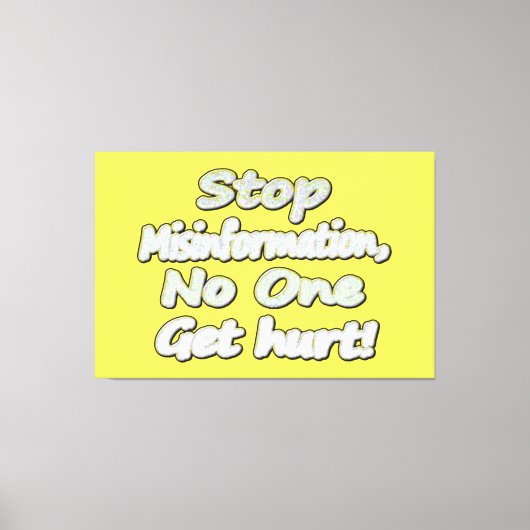 niedliches Design mit "Stopp Misinformation". Jetz Leinwanddruck (Vorderseite)