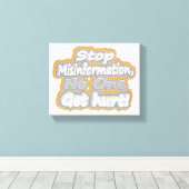 niedliches Design mit "Stopp Misinformation". Jetz Leinwanddruck (Insitu (Holzboden))