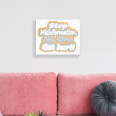 niedliches Design mit "Stopp Misinformation". Jetz Leinwanddruck (Insitu (Wohnzimmer))