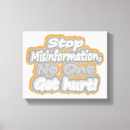 niedliches Design mit "Stopp Misinformation". Jetz Leinwanddruck