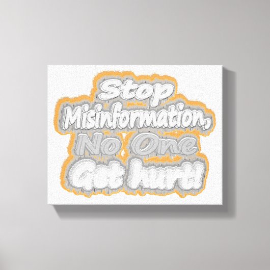 niedliches Design mit "Stopp Misinformation". Jetz Leinwanddruck (Vorderseite)