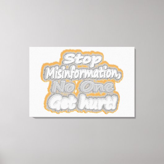 niedliches Design mit "Stopp Misinformation". Jetz Leinwanddruck (Vorderseite)