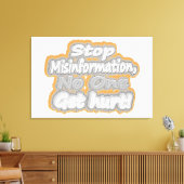 niedliches Design mit "Stopp Misinformation". Jetz Leinwanddruck (Insitu (Wohnzimmer))