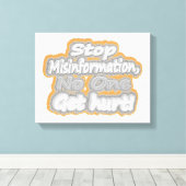 niedliches Design mit "Stopp Misinformation". Jetz Leinwanddruck (Insitu (Holzboden))