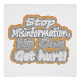 niedliches Design mit "Stopp Misinformation". Jetz Poster