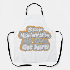 niedliches Design mit "Stopp Misinformation". Jetz Schürze