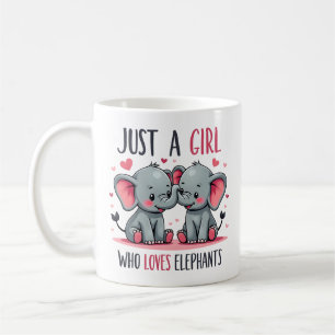 Niedliches Design mit zwei jungen Elefanten in der Kaffeetasse