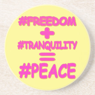 niedliches Design "PEACE EQUATION". Jetzt kaufen Getränkeuntersetzer