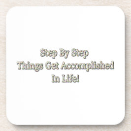 niedliches Design "Schritt für Schritt" Jetzt kauf Getränkeuntersetzer