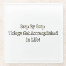 niedliches Design "Schritt für Schritt" Jetzt kauf Glasuntersetzer